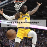 nba季后赛赛程表(nba季后赛赛程表2023)