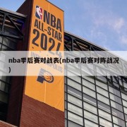 nba季后赛对战表(nba季后赛对阵战况)