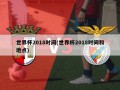 世界杯2018时间(世界杯2018时间和地点)